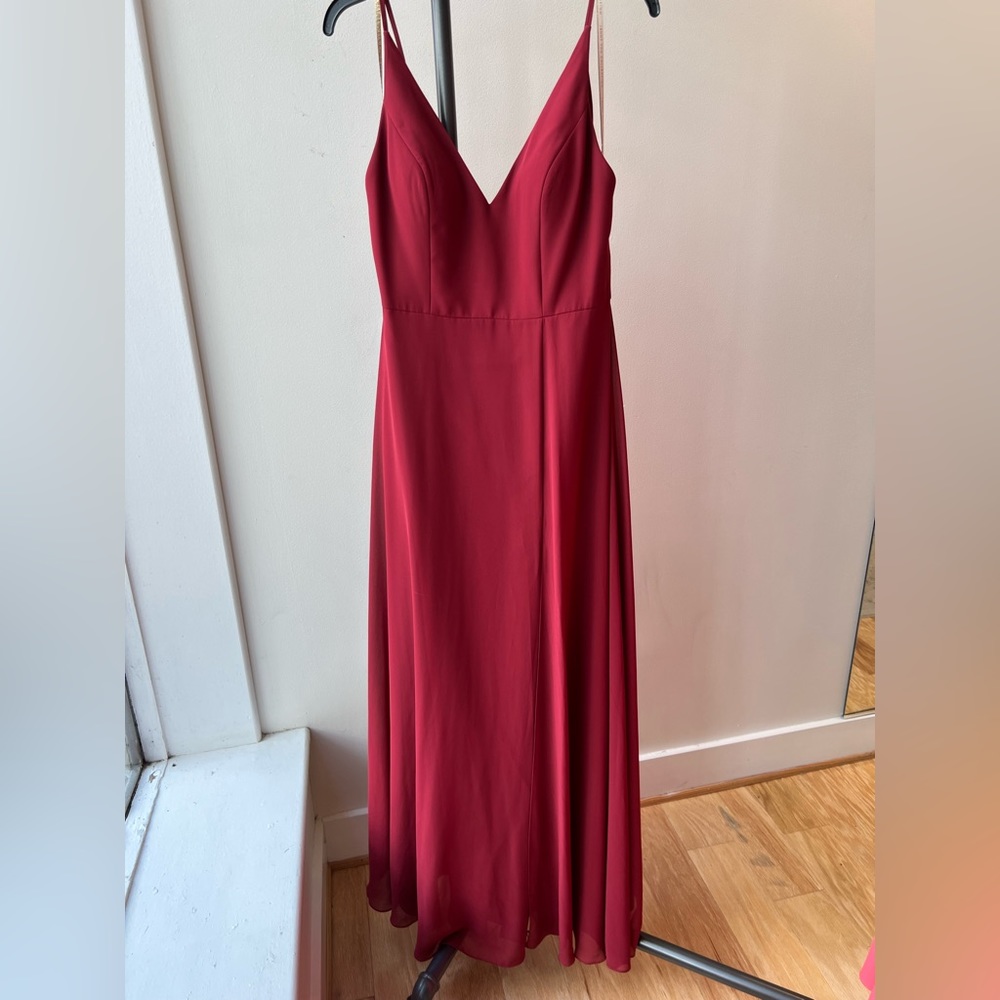 Jenny Yoo Martinique in Merlot Chiffon